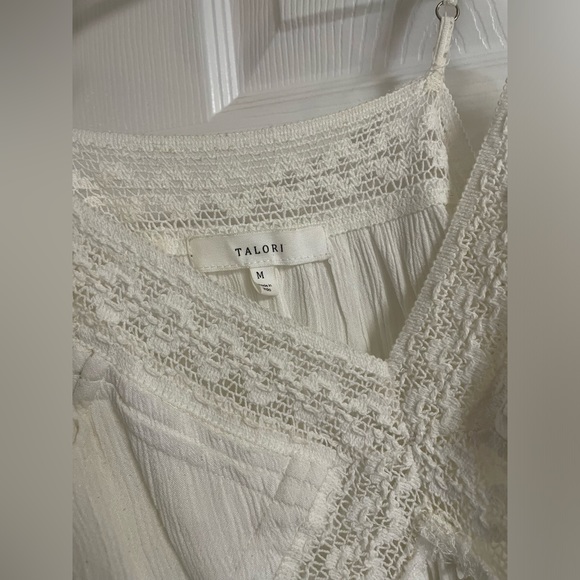 TALORI white crochet frayed style gauze camisole tank top - Picture 6 of 12